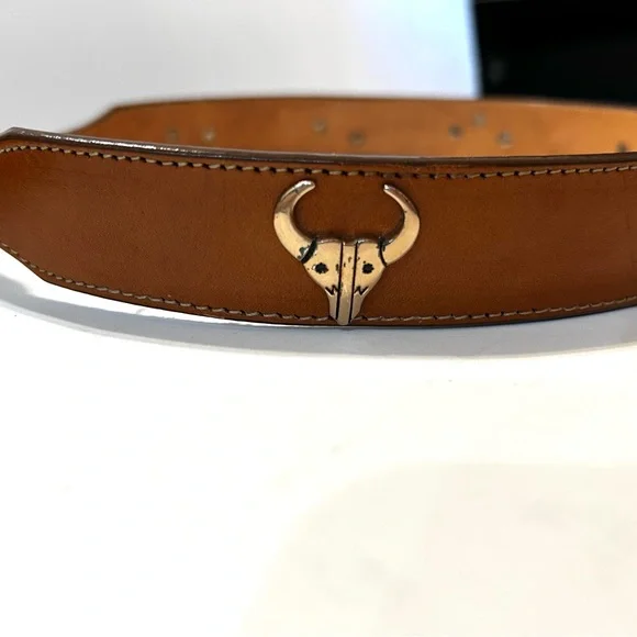 Silver Creek Brown Leather Belt with Silver & Rose Toned Fetishized  Size 28 - Picture 9 of 13